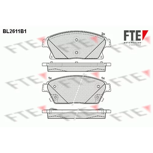 Sada brzdových platničiek kotúčovej brzdy FTE 9010859