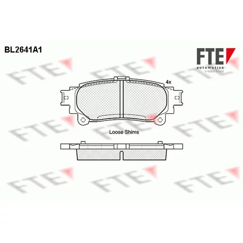 Sada brzdových platničiek kotúčovej brzdy FTE 9010884
