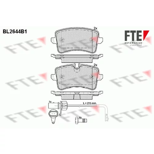Sada brzdových platničiek kotúčovej brzdy FTE 9010887