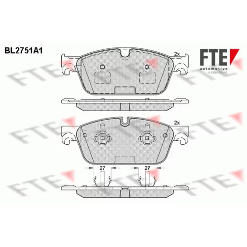 Sada brzdových platničiek kotúčovej brzdy FTE 9010959