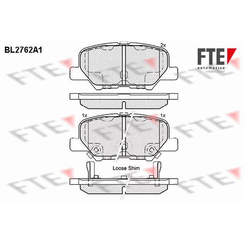 Sada brzdových platničiek kotúčovej brzdy FTE 9010969
