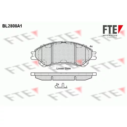 Sada brzdových platničiek kotúčovej brzdy FTE 9010997