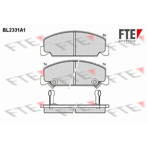 Sada brzdových platničiek kotúčovej brzdy FTE 9011076