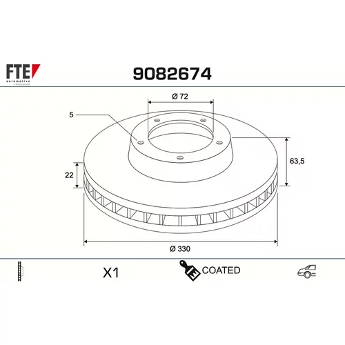Brzdový kotúč FTE 9082674