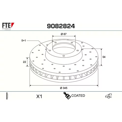 Brzdový kotúč FTE 9082824