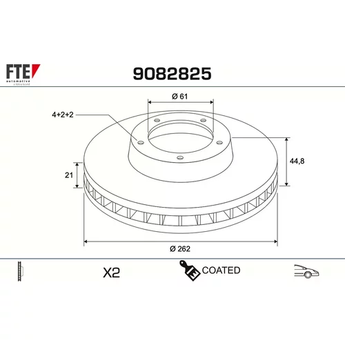 Brzdový kotúč FTE 9082825