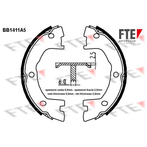 Sada brzd. čeľustí parkov. brzdy FTE 9100144