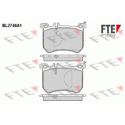 Sada brzdových platničiek kotúčovej brzdy BL2746A1 /FTE/