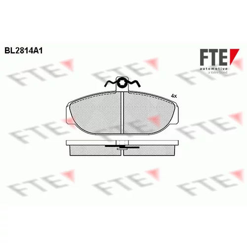 Sada brzdových platničiek kotúčovej brzdy FTE BL2814A1