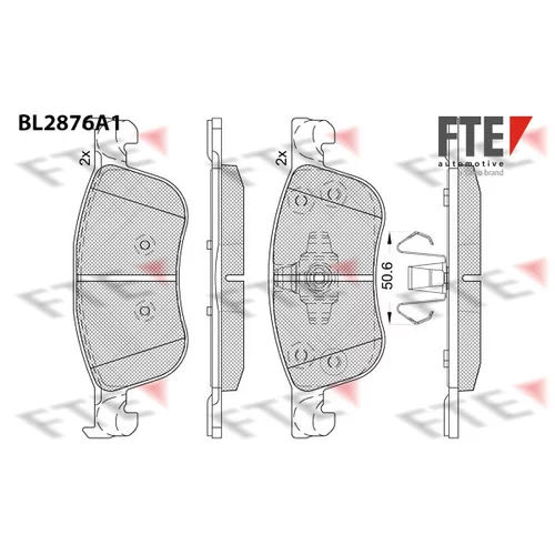 Sada brzdových platničiek kotúčovej brzdy FTE BL2876A1