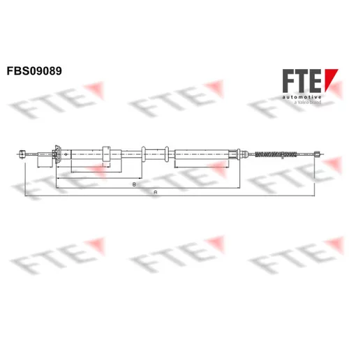 Ťažné lanko parkovacej brzdy FTE FBS09089