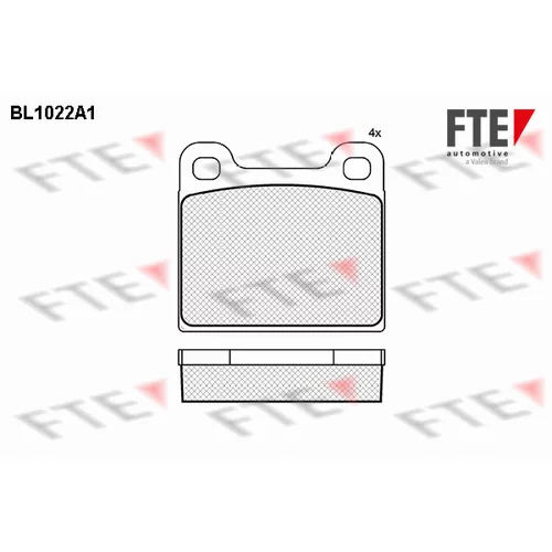Sada brzdových platničiek kotúčovej brzdy FTE 9010009