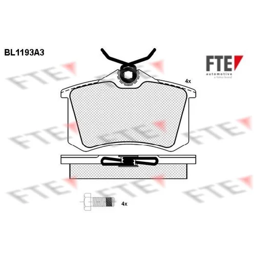 Sada brzdových platničiek kotúčovej brzdy FTE 9010051