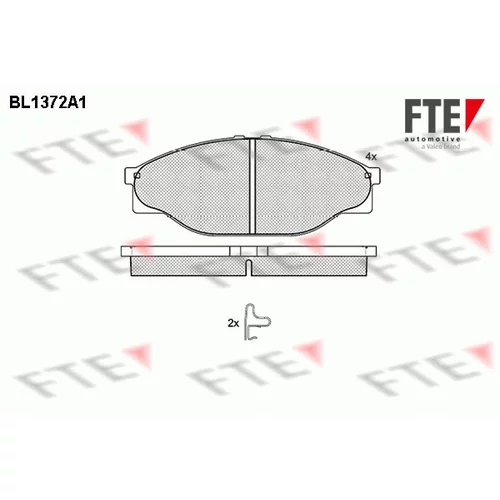 Sada brzdových platničiek kotúčovej brzdy 9010149 /FTE/