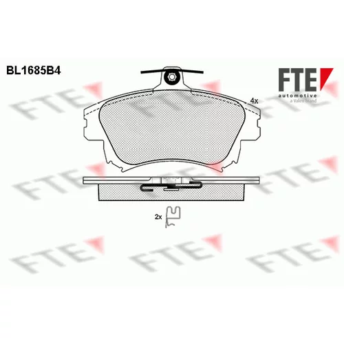 Sada brzdových platničiek kotúčovej brzdy FTE 9010298