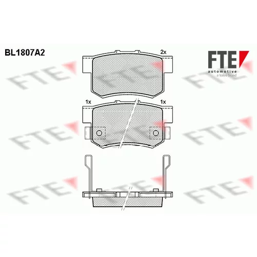 Sada brzdových platničiek kotúčovej brzdy FTE 9010383