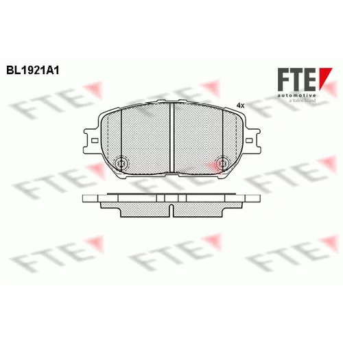 Sada brzdových platničiek kotúčovej brzdy FTE 9010507