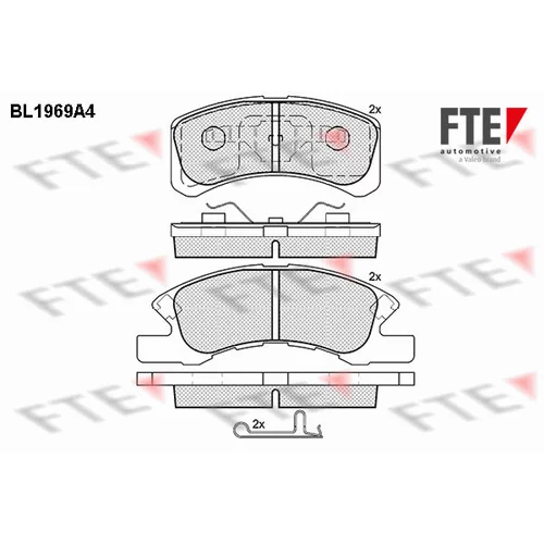 Sada brzdových platničiek kotúčovej brzdy 9010553 /FTE/