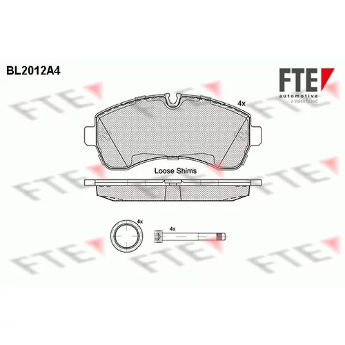 Sada brzdových platničiek kotúčovej brzdy FTE 9010599
