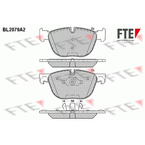 Sada brzdových platničiek kotúčovej brzdy FTE 9010663