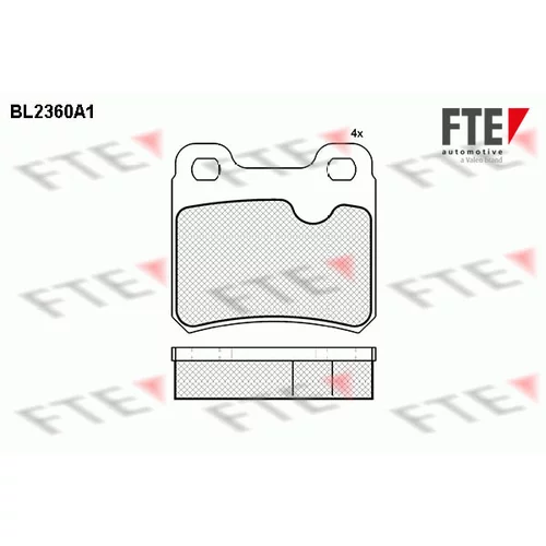 Sada brzdových platničiek kotúčovej brzdy FTE 9010710