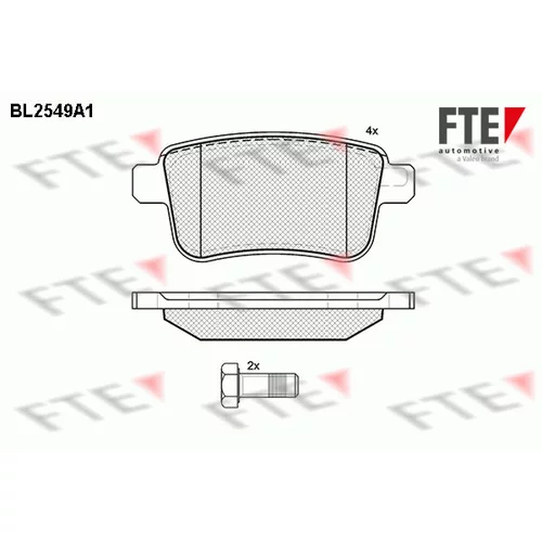 Sada brzdových platničiek kotúčovej brzdy FTE 9010802