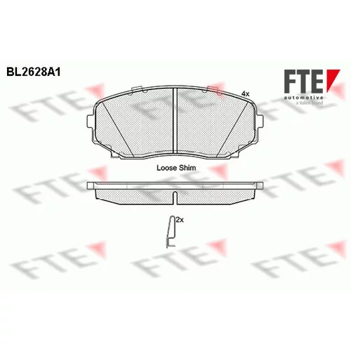 Sada brzdových platničiek kotúčovej brzdy FTE 9010875