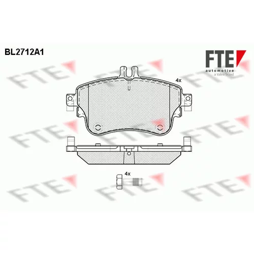 Sada brzdových platničiek kotúčovej brzdy FTE 9010938