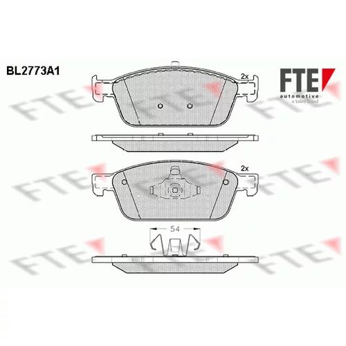 Sada brzdových platničiek kotúčovej brzdy FTE 9010978