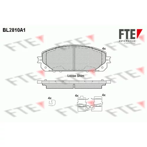 Sada brzdových platničiek kotúčovej brzdy FTE 9011000