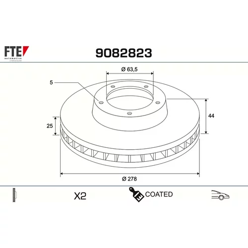 Brzdový kotúč FTE 9082823