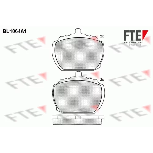 Sada brzdových platničiek kotúčovej brzdy FTE BL1064A1