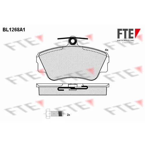 Sada brzdových platničiek kotúčovej brzdy FTE BL1268A1