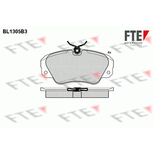 Sada brzdových platničiek kotúčovej brzdy FTE BL1305B3