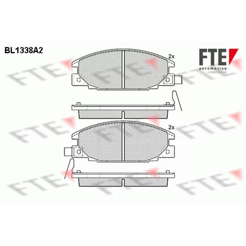 Sada brzdových platničiek kotúčovej brzdy FTE BL1338A2