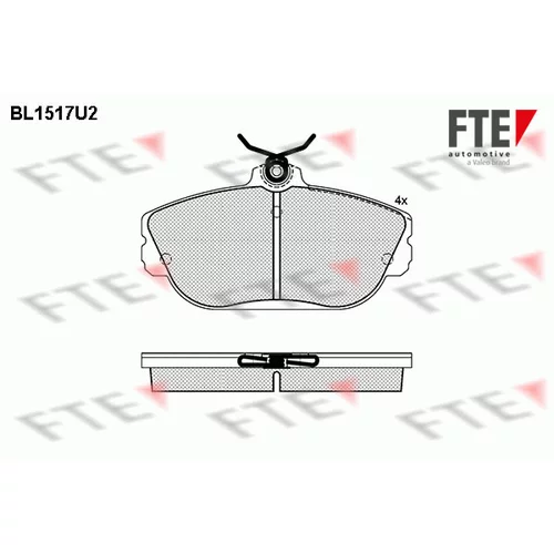 Sada brzdových platničiek kotúčovej brzdy FTE BL1517U2