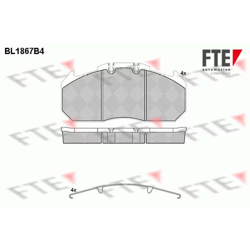 Sada brzdových platničiek kotúčovej brzdy FTE BL1867B4