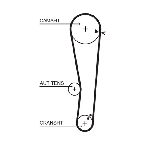 Sada ozubeného remeňa K015568XS /GATES/ - obr. 1
