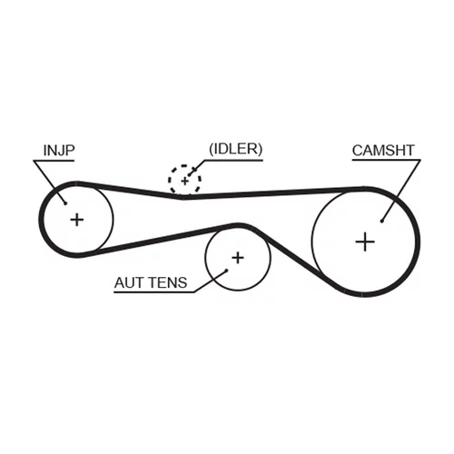Sada ozubeného remeňa K015614XS /GATES/ - obr. 1