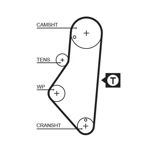 Vodné čerpadlo + sada ozubeného remeňa KP25215XS-1 /GATES/ - obr. 1