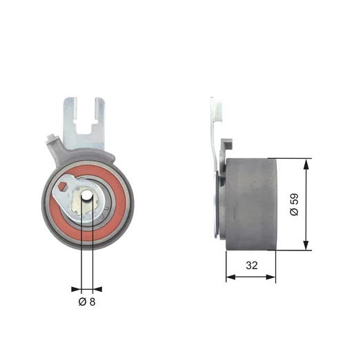Napínacia kladka ozubeného remeňa T43165 /GATES/