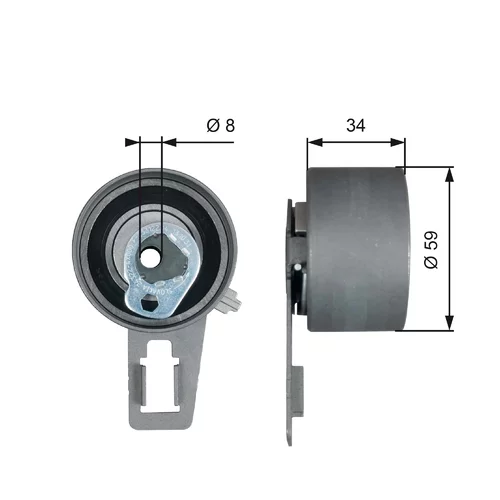 Napínacia kladka ozubeného remeňa T43180 /GATES/