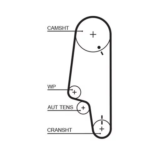 Sada ozubeného remeňa K025427XS /GATES/ - obr. 1
