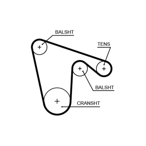 Sada ozubeného remeňa K075429XS /GATES/ - obr. 2