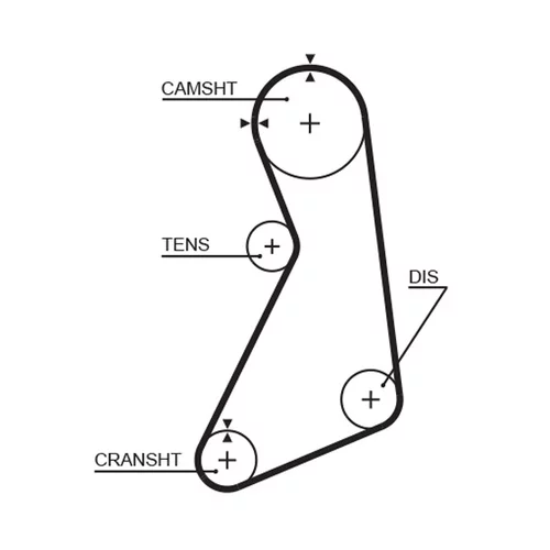 Sada ozubeného remeňa K015399XS /GATES/ - obr. 1