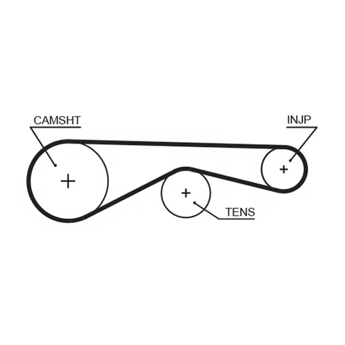 Sada ozubeného remeňa K035624XS /GATES/ - obr. 2