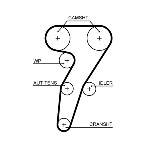 Sada ozubeného remeňa K015653XS /GATES/ - obr. 1