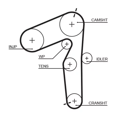 Vodné čerpadlo + sada ozubeného remeňa KP45500XS /GATES/ - obr. 1