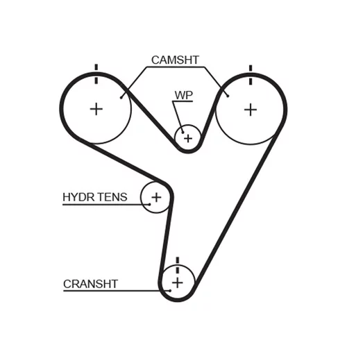 Sada ozubeného remeňa K015674XS /GATES/ - obr. 1