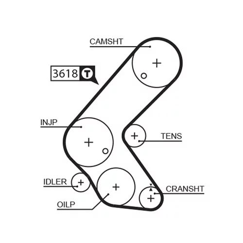 Sada ozubeného remeňa K015563XS /GATES/ - obr. 1